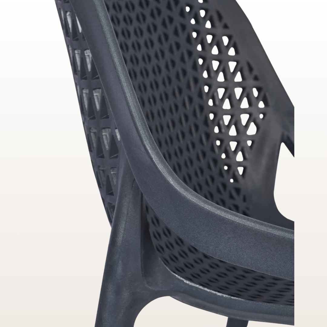Genoa Side Chair (Anthracite) - Detail View