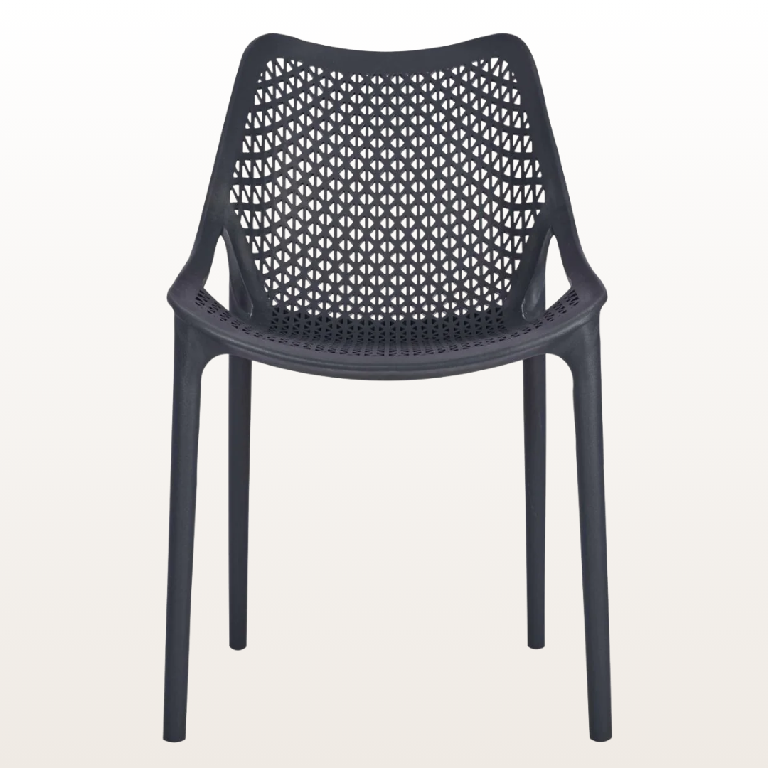Genoa Side Chair (Anthracite) - Front View