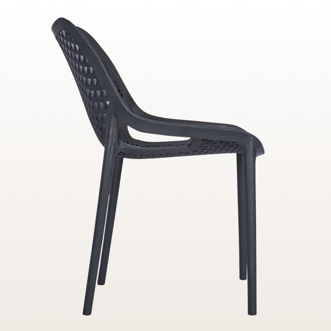 Genoa Side Chair (Anthracite) - Side View