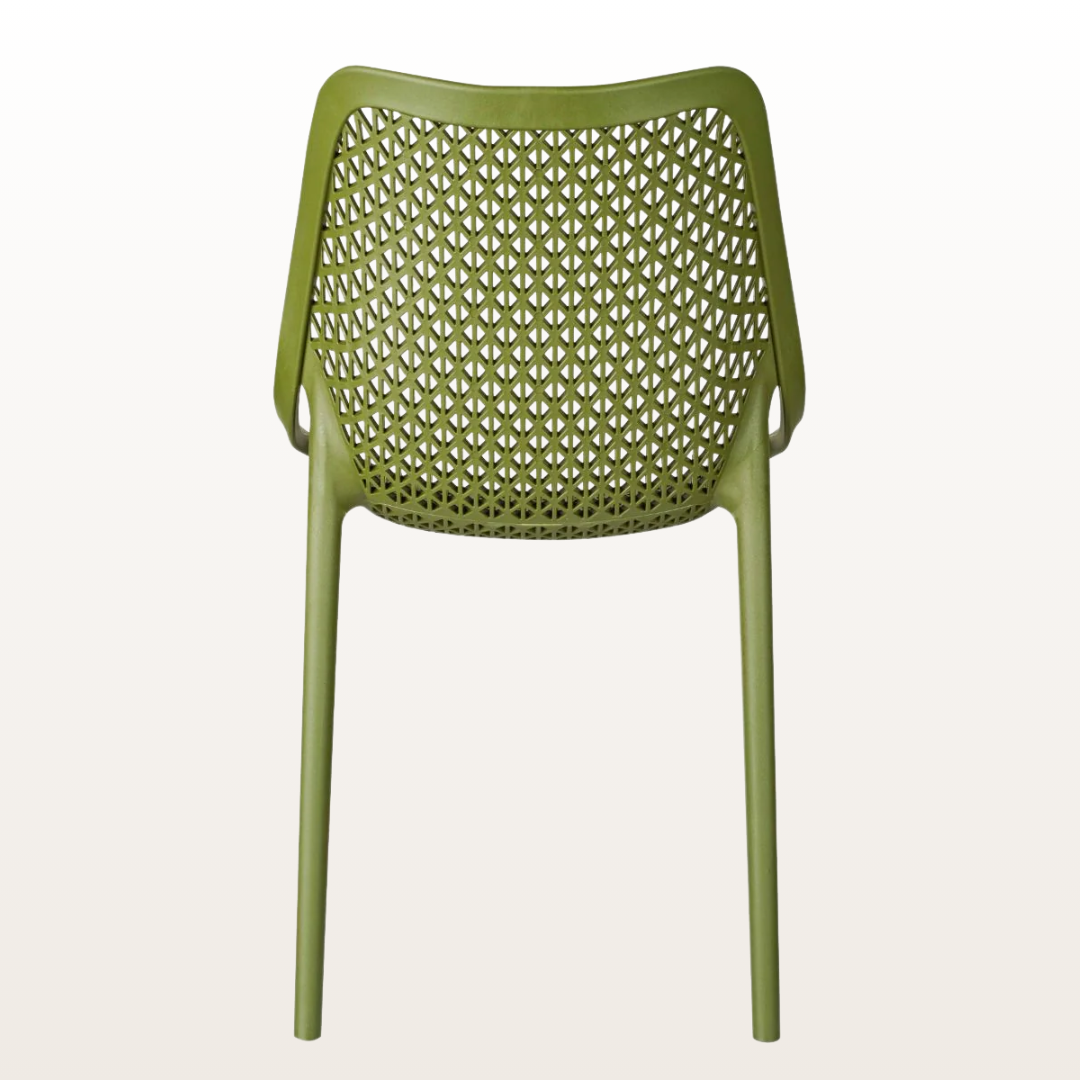 Genoa Side Chair (Olive)- Back View