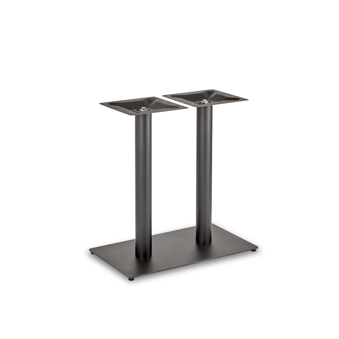 Profile - Rectangle Twin Pedestal Dining (Round Tube) (Black)