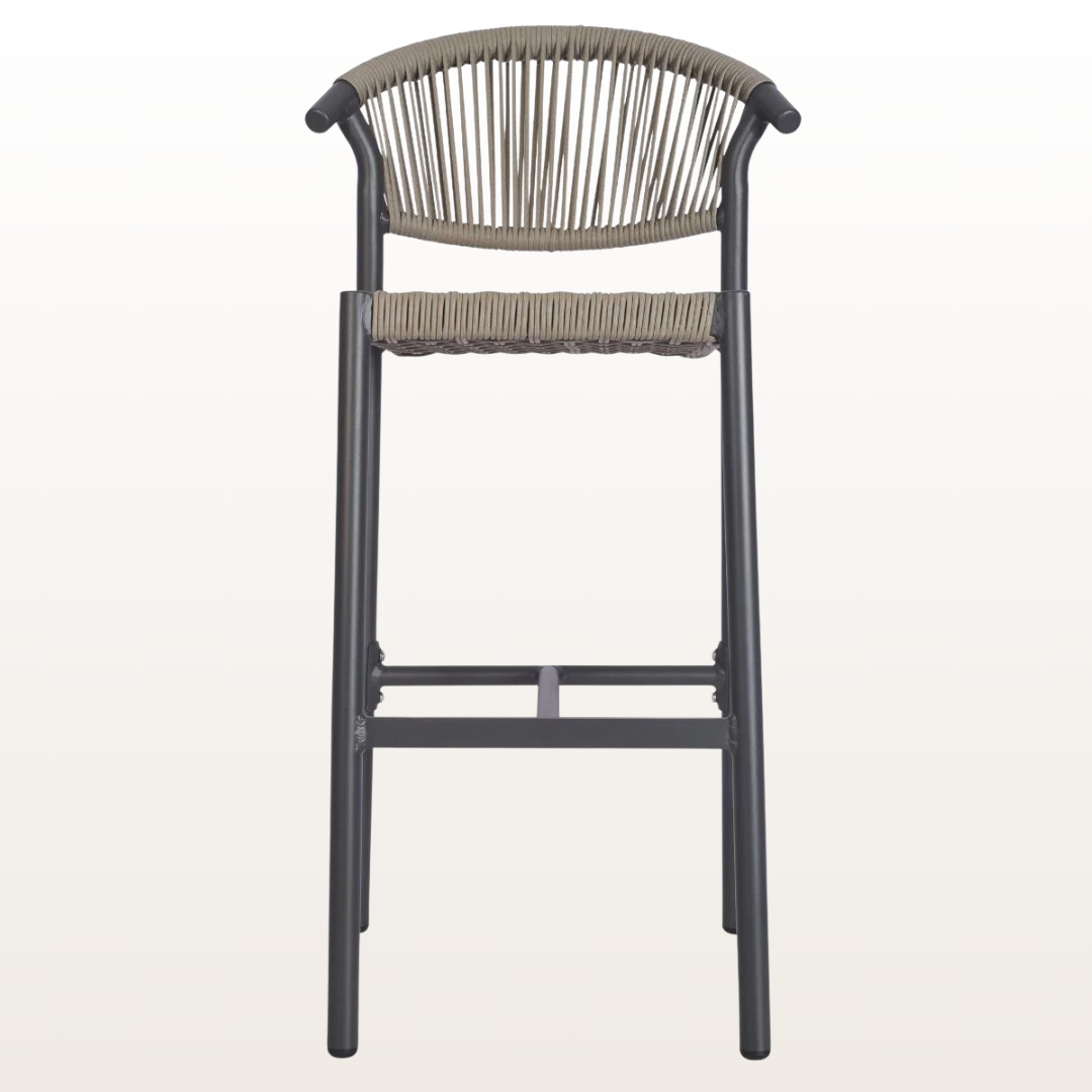 Barcelona High Stool (Grey)_Front View