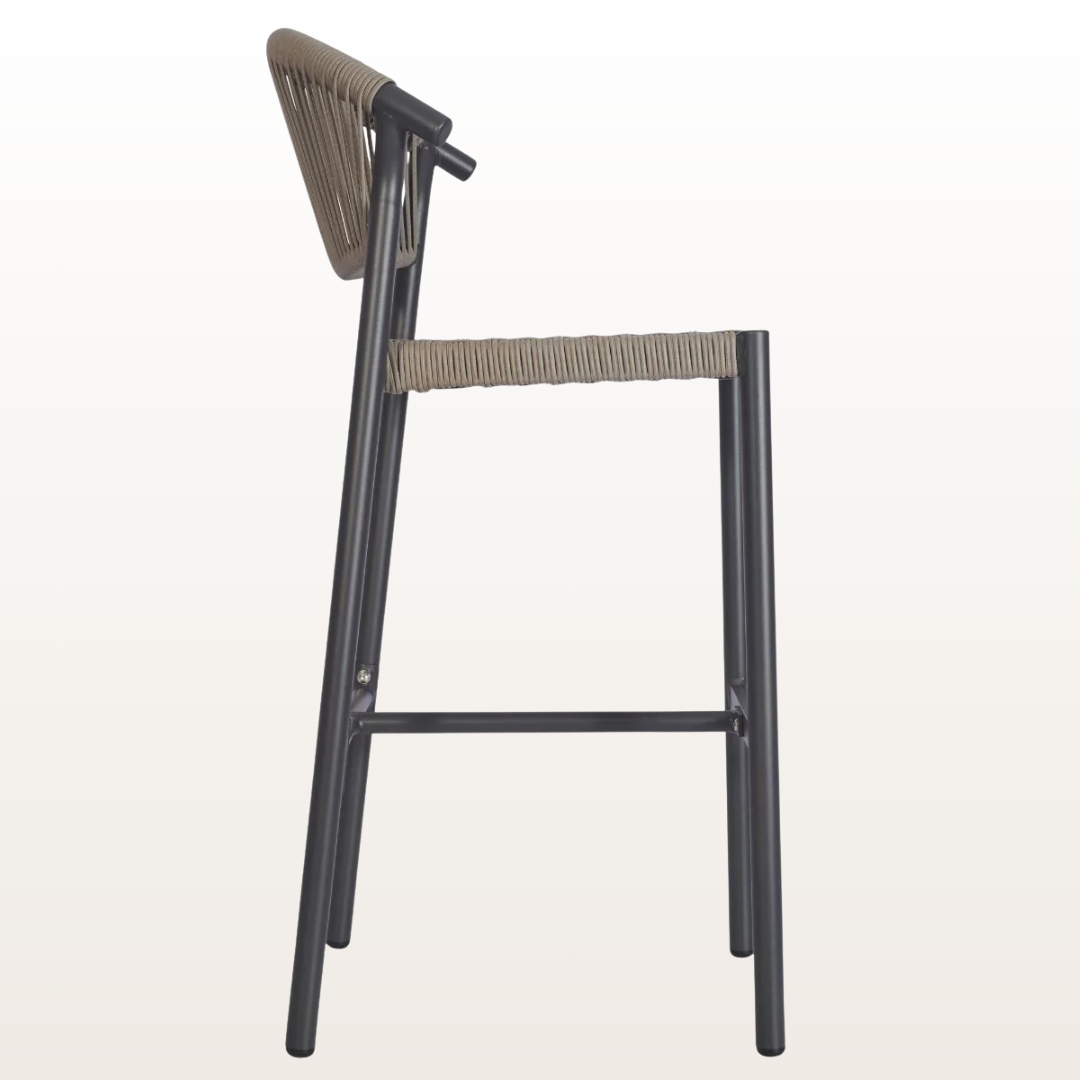 Barcelona High Stool (Grey)_Side View
