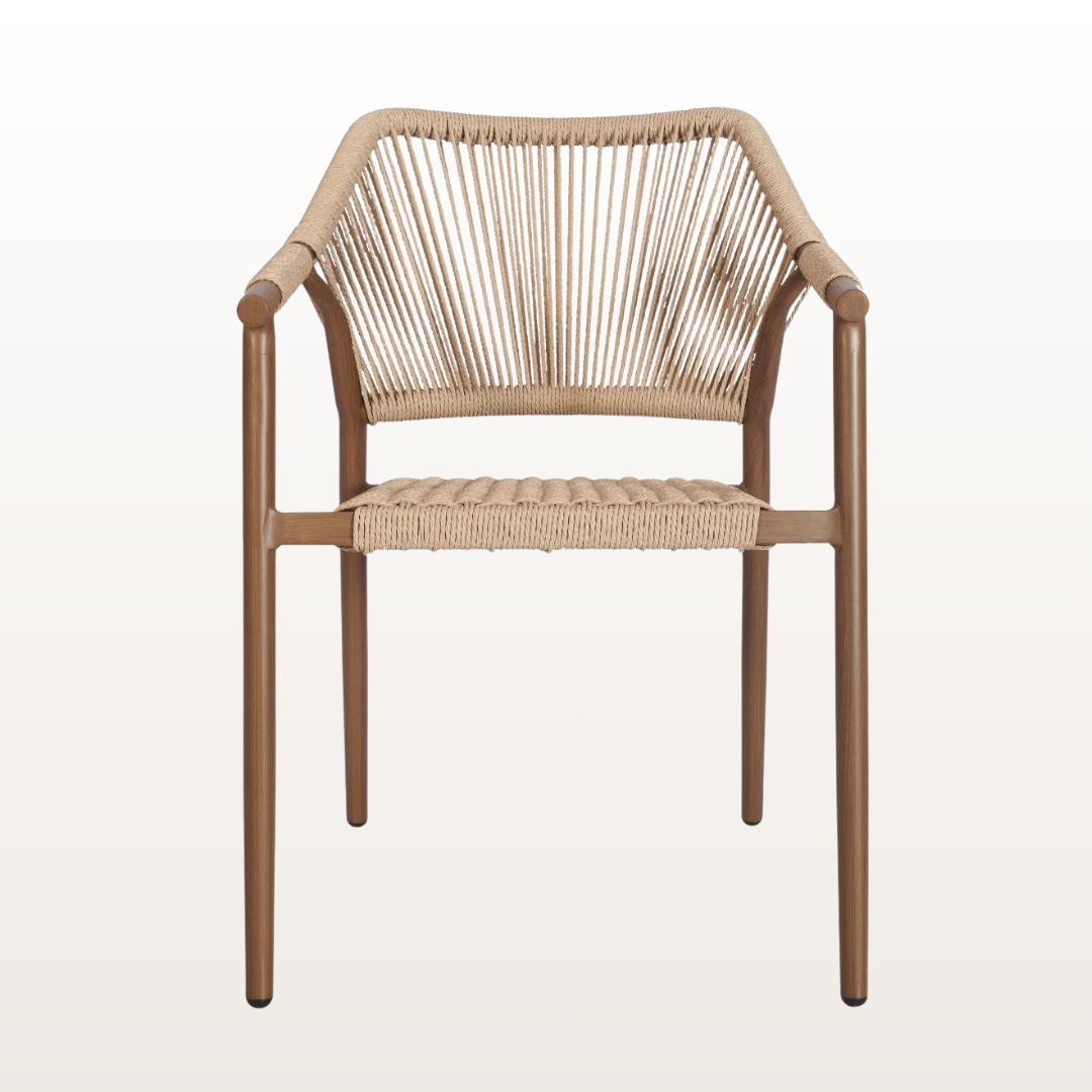 Valencia Armchair (Cream)_Front View