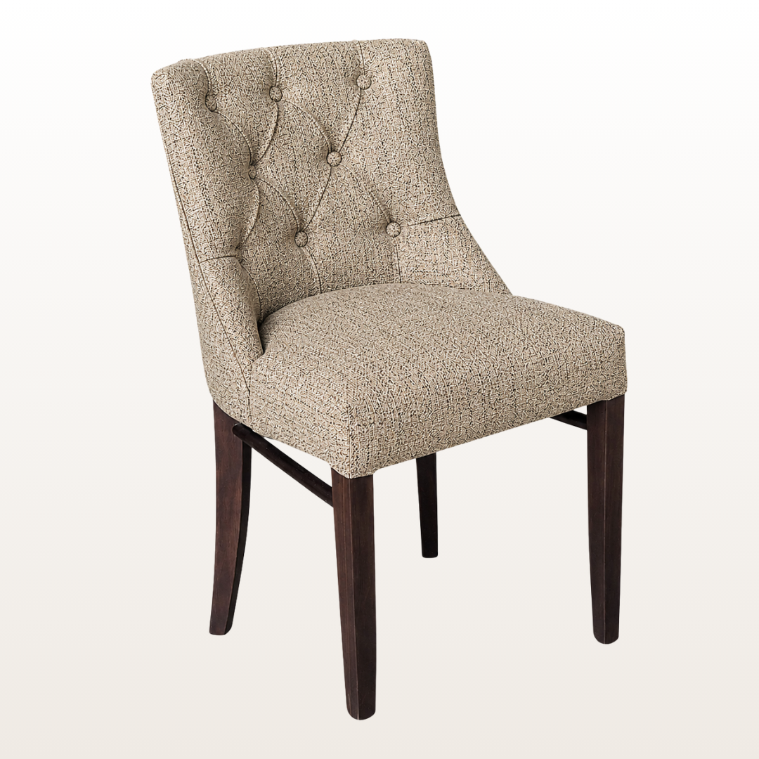 Repton Deep Button Back Side Chair - Christina Marrone FER2440 STONE Upholstery