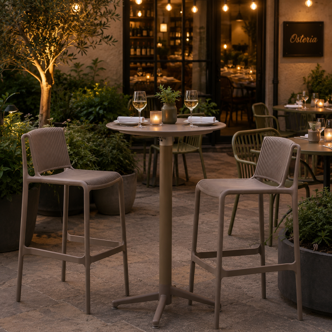 Riviera Outdoor Poseur Height Table – Mink